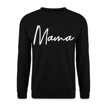 Mama - Unisex Pullover - Schwarz - Vorne - Alina (178cm) & Michal (187cm)