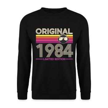 Original 1984 Edition Vintage - Unisex Sweatshirt - black - Front - Alina (178cm) & Michal (187cm)