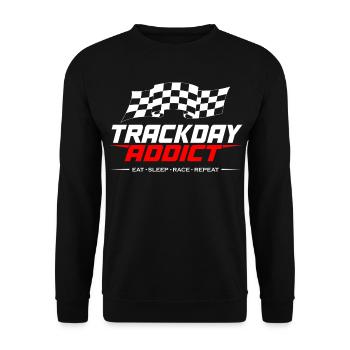 Trackday_ADDICT - Unisex Sweatshirt - black - Front - Alina (178cm) & Michal (187cm)
