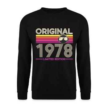 Original 1978 Retro Limited Edition - Unisex Sweatshirt - black - Front - Alina (178cm) & Michal (187cm)