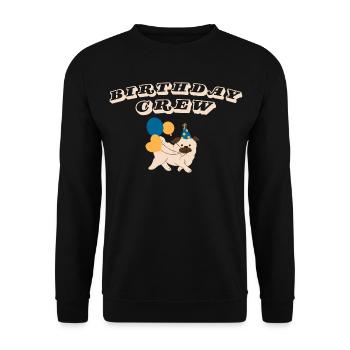 Birthday Crew - Unisex Sweatshirt - black - Front - Alina (178cm) & Michal (187cm)