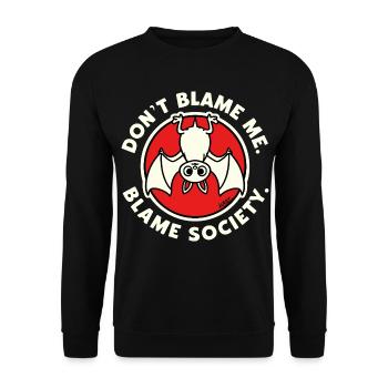 Don’t Blame Me Bat Society - Unisex Sweatshirt - black - Front - Alina (178cm) & Michal (187cm)