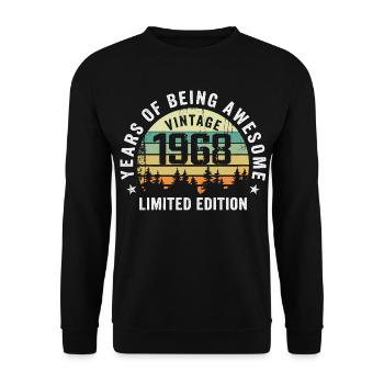Legendär seit 1968, Vintage Edition 1968 Retro - Unisex Pullover - Schwarz - Vorne - Alina (178cm) & Michal (187cm)