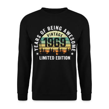 Légendaire depuis 1969, Édition Vintage 1969 Retro - Sweat-shirt Unisexe - noir - Devant - Alina (178cm) & Michal (187cm)