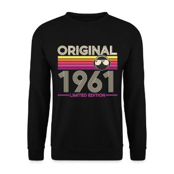 Original 1961 Édition Limitée Retro - Sweat-shirt Unisexe - noir - Devant - Alina (178cm) & Michal (187cm)