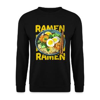 ramen - Unisex Sweatshirt - black - Front - Alina (178cm) & Michal (187cm)