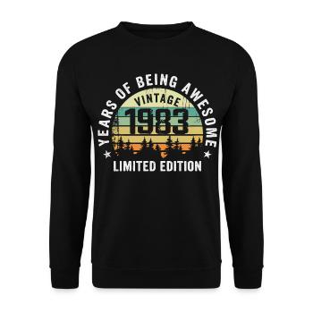 Légendaire depuis 1983, Édition Vintage 1983 Retro - Sweat-shirt Unisexe - noir - Devant - Alina (178cm) & Michal (187cm)