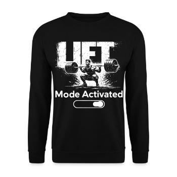 Mode Levée Chemise activée Entraînement de fitness Salle de sport - Sweat-shirt Unisexe - noir - Devant - Alina (178cm) & Michal (187cm)