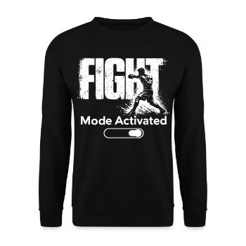 Mode combat Chemise activée Boxe de gym Fighter - Sweat-shirt Unisexe - noir - Devant - Alina (178cm) & Michal (187cm)