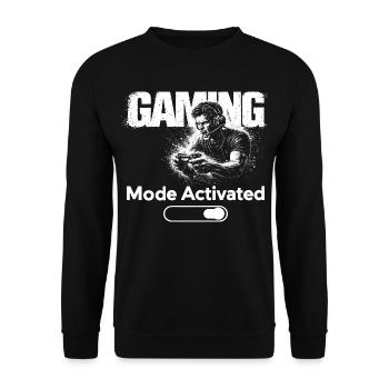 Mode Jeu Shirt Activé Cadeau Joueur Drôle - Sweat-shirt Unisexe - noir - Devant - Alina (178cm) & Michal (187cm)