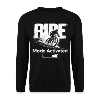 Mode Ride, Chemise Activée VTT VTT - Sweat-shirt Unisexe - noir - Devant - Alina (178cm) & Michal (187cm)