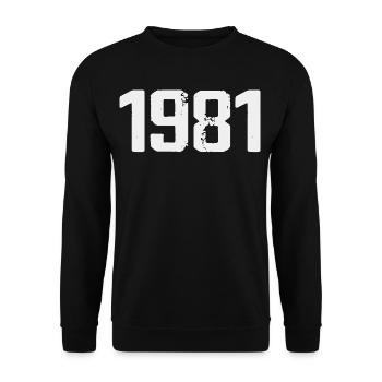 Legendary Since 1981 Vintage 1981 Retro 1981 - Unisex Sweatshirt - black - Front - Alina (178cm) & Michal (187cm)