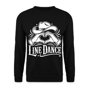 Line Dance Love - Unisex Sweatshirt - black - Front - Alina (178cm) & Michal (187cm)
