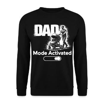 Chemise activée en mode papa Poussette pour bébé Nouveau Papa - Sweat-shirt Unisexe - noir - Devant - Alina (178cm) & Michal (187cm)