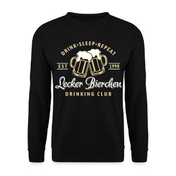 Delicious Beer Drinking Club | Beer | Father's Day - Unisex Sweatshirt - black - Front - Alina (178cm) & Michal (187cm)