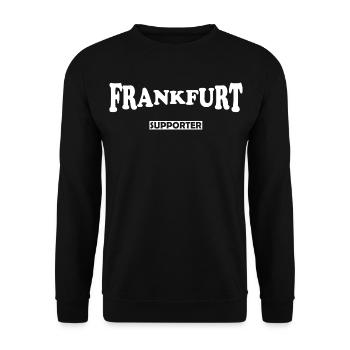 Frankfurt fans - Unisex Sweatshirt - black - Front - Alina (178cm) & Michal (187cm)