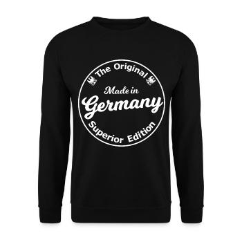 Original German Badge - Unisex Sweatshirt - black - Front - Alina (178cm) & Michal (187cm)