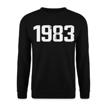 Legendär seit 1983 Vintage 1983 Retro 1983 - Unisex Pullover - Schwarz - Vorne - Alina (178cm) & Michal (187cm)