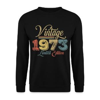 Millésime 1973 - Sweat-shirt Unisexe - noir - Devant - Alina (178cm) & Michal (187cm)