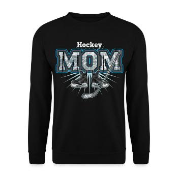 Hockey Mom Eishockey Mama - Unisex Pullover - Schwarz - Vorne - Alina (178cm) & Michal (187cm)