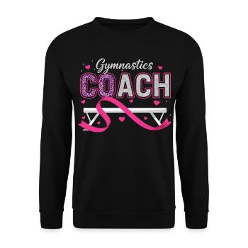 Gymnastik Trainerin Coach Turnen - Unisex Pullover - Schwarz - Vorne - Alina (178cm) & Michal (187cm)