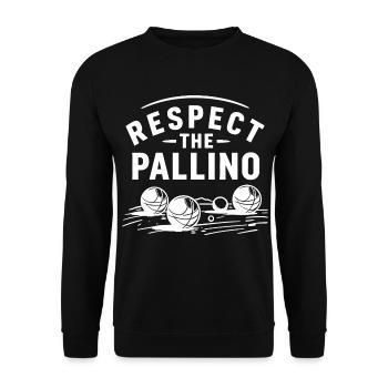 Respect the Pallino Boule Petanque Sport - Unisex Sweatshirt - black - Front - Alina (178cm) & Michal (187cm)