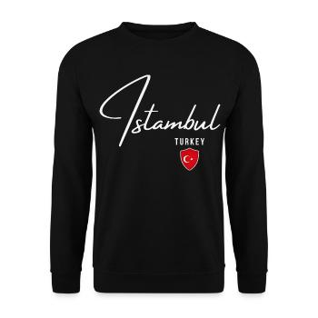 Istanbul Turquie, design élégant Istanbul - Sweat-shirt Unisexe - noir - Devant - Alina (178cm) & Michal (187cm)