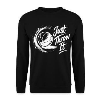Just Throw It Boule Petanque Sport - Unisex Pullover - Schwarz - Vorne - Alina (178cm) & Michal (187cm)