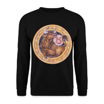Zodiac Sign Zodiac Taurus Taurus Gift - Unisex Sweatshirt - black - Front - Alina (178cm) & Michal (187cm)