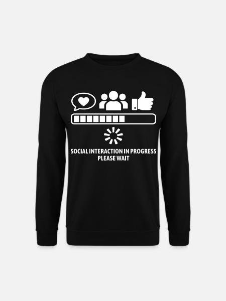 Social interaction - Nerd - Gamer - Unisex Sweatshirt - black
