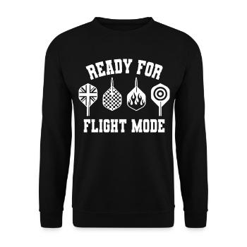 Ready for Flight Mode Dart Flights Pro Sport - Unisex Pullover - Schwarz - Vorne - Alina (178cm) & Michal (187cm)