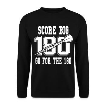 Score Big Go For The 180 Darts Sport - Unisex Sweatshirt - black - Front - Alina (178cm) & Michal (187cm)