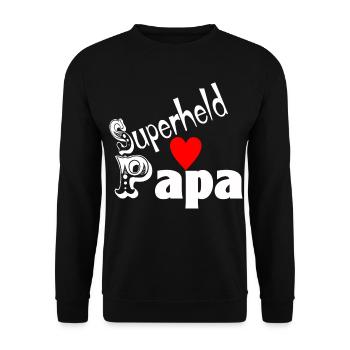 Papa super-héros de la fête des pères - Sweat-shirt Unisexe - noir - Devant - Alina (178cm) & Michal (187cm)