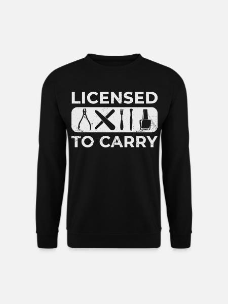 Nail Technician – Licensed to Carry Nageldesign - Unisex Pullover - Schwarz