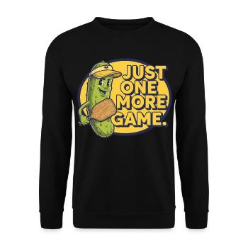 Pickleball Lustiger Spieler Nur noch ein Spiel Liebe - Unisex Pullover - Schwarz - Vorne - Alina (178cm) & Michal (187cm)