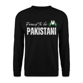 Proud Pakistani, I love Pakistan - Unisex Sweatshirt - black - Front - Alina (178cm) & Michal (187cm)