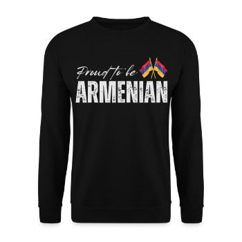 Proud Armenian, Armenian patriot - Unisex Sweatshirt - black - Front - Alina (178cm) & Michal (187cm)