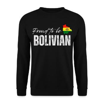 Bolivianer stolz, ich liebe Bolivien - Unisex Pullover - Schwarz - Vorne - Alina (178cm) & Michal (187cm)