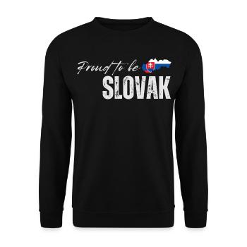 Stolzer Slowake, ich liebe die Slowakei - Unisex Pullover - Schwarz - Vorne - Alina (178cm) & Michal (187cm)