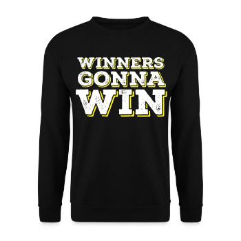 Winners Gonna Win - Unisex Sweatshirt - black - Front - Alina (178cm) & Michal (187cm)