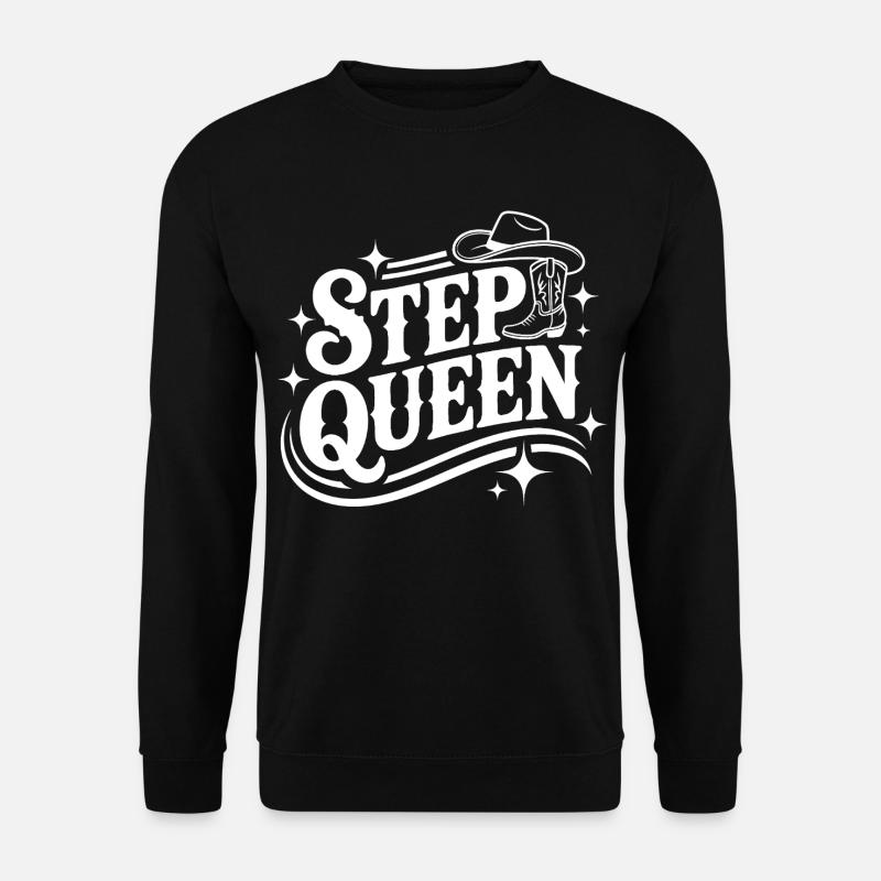 Step Queen Western Line Dance - Unisex Sweatshirt - black