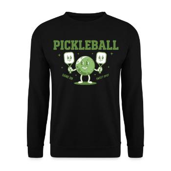 Pickleball Funny Player Game On Sweet Spot Love - Unisex Sweatshirt - black - Front - Alina (178cm) & Michal (187cm)
