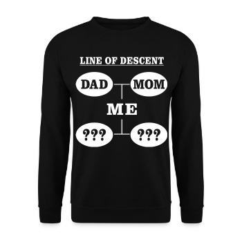 Ligne de descendance Maman Papa Moi Chemise - Sweat-shirt Unisexe - noir - Devant - Alina (178cm) & Michal (187cm)