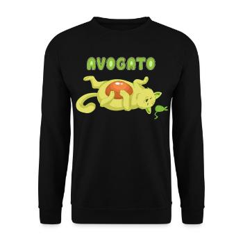 T-shirt Avogato avocat chat - Sweat-shirt Unisexe - noir - Devant - Alina (178cm) & Michal (187cm)