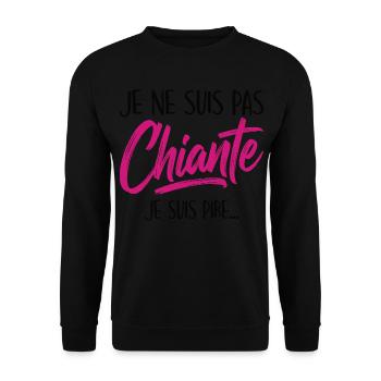 Humour Femme Chiante Râleuse Drôle - Sweat-shirt Unisexe - noir - Devant - Alina (178cm) & Michal (187cm)