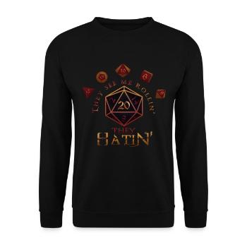 See me Rollin' and Hatin' ! - Unisex Sweatshirt - black - Front - Alina (178cm) & Michal (187cm)