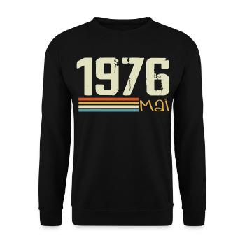 Mai 1976 - Sweat-shirt Unisexe - noir - Devant - Alina (178cm) & Michal (187cm)