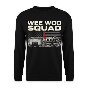 Wee Woo Squad Rescue Service Design - Unisex Sweatshirt - black - Front - Alina (178cm) & Michal (187cm)