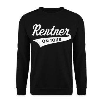 Retraités – En tournée (Retraités / Retraités / Blancs) - Sweat-shirt Unisexe - noir - Devant - Alina (178cm) & Michal (187cm)