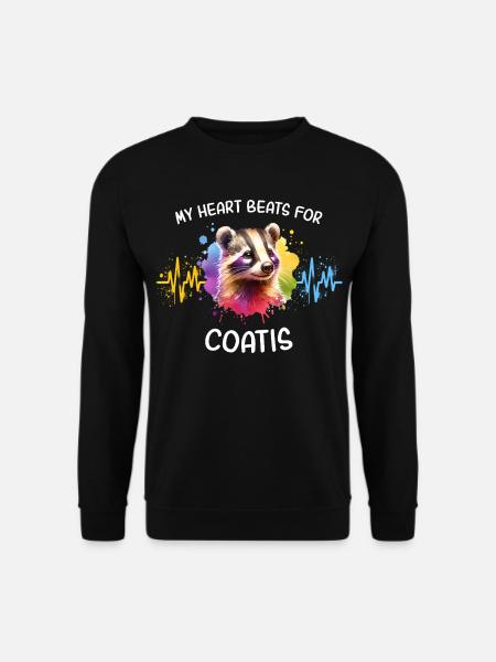 Coati Heart Line - Unisex Sweatshirt - black